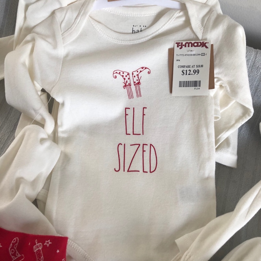 Set of 3 Rae Dunn Christmas Onesies